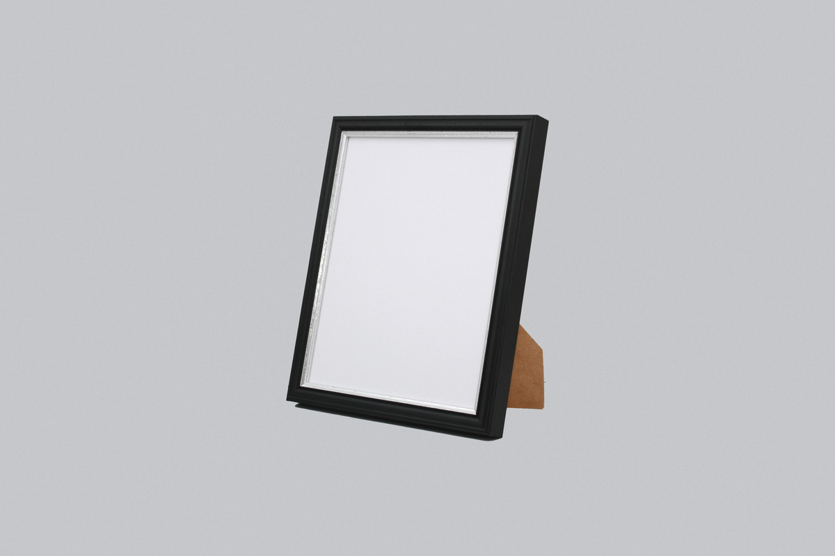 Black with Silver Trim - Traditional Style Wooden Photo Frames - Stand or Hang. - PhotoFramesandMore - Wooden Picture Frames