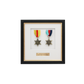 Personalised Military Medal display Frame for Two Medals. Traditional Range. - PhotoFramesandMore - Wooden Picture Frames
