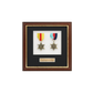Personalised Military Medal display Frame for Two Medals. Traditional Range. - PhotoFramesandMore - Wooden Picture Frames