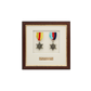 Personalised Military Medal display Frame for Two Medals. Traditional Range. - PhotoFramesandMore - Wooden Picture Frames
