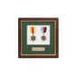Personalised Military Medal display Frame for Two Medals. Traditional Range. - PhotoFramesandMore - Wooden Picture Frames