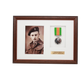 Personalised Military Medal display Frame for One Medal and a 6x4" Photograph. Traditional Range. - PhotoFramesandMore - Wooden Picture Frames