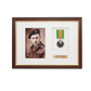 Personalised Military Medal display Frame for One Medal and a 6x4" Photograph. Traditional Range. - PhotoFramesandMore - Wooden Picture Frames