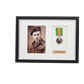Personalised Military Medal display Frame for One Medal and a 6x4" Photograph. Traditional Range. - PhotoFramesandMore - Wooden Picture Frames
