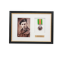 Personalised Military Medal display Frame for One Medal and a 6x4" Photograph. Traditional Range. - PhotoFramesandMore - Wooden Picture Frames