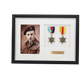 Personalised Military Medal display Frame for Two Medals and a 6x4" Photograph. Traditional Range. - PhotoFramesandMore - Wooden Picture Frames