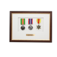 Personalised Military Medal display Frame for Three Medals. Traditional Range. - PhotoFramesandMore - Wooden Picture Frames