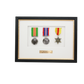 Personalised Military Medal display Frame for Three Medals. Traditional Range. - PhotoFramesandMore - Wooden Picture Frames