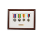 Personalised Military Medal display Frame for Four Medals. Traditional Range. - PhotoFramesandMore - Wooden Picture Frames