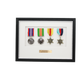 Personalised Military Medal display Frame for Four Medals. Traditional Range. - PhotoFramesandMore - Wooden Picture Frames