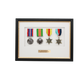 Personalised Military Medal display Frame for Four Medals. Traditional Range. - PhotoFramesandMore - Wooden Picture Frames