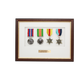 Personalised Military Medal display Frame for Four Medals. Traditional Range. - PhotoFramesandMore - Wooden Picture Frames
