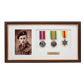 Personalised Military Medal display Frame for Three Medals and a 6x4" Photograph. Traditional Range. - PhotoFramesandMore - Wooden Picture Frames