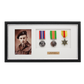 Personalised Military Medal display Frame for Three Medals and a 6x4" Photograph. Traditional Range. - PhotoFramesandMore - Wooden Picture Frames