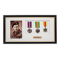 Personalised Military Medal display Frame for Three Medals and a 6x4" Photograph. Traditional Range. - PhotoFramesandMore - Wooden Picture Frames