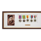 Personalised Military Medal display Frame for Five Medals and one 6x4" Photograph. Traditional Range. - PhotoFramesandMore - Wooden Picture Frames