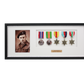 Personalised Military Medal display Frame for Five Medals and one 6x4" Photograph. Traditional Range. - PhotoFramesandMore - Wooden Picture Frames