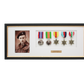 Personalised Military Medal display Frame for Five Medals and one 6x4" Photograph. Traditional Range. - PhotoFramesandMore - Wooden Picture Frames