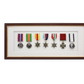 Military Medal display Frame for Seven Medals. Traditional Range. - PhotoFramesandMore - Wooden Picture Frames