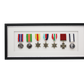Military Medal display Frame for Seven Medals. Traditional Range. - PhotoFramesandMore - Wooden Picture Frames