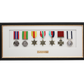 Personalised Military Medal display Frame for Seven Medals. Traditional Range. - PhotoFramesandMore - Wooden Picture Frames
