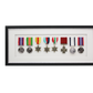 Military Medal display Frame for Eight Medals. Traditional Range.