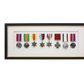 Military Medal display Frame for Eight Medals. Traditional Range.