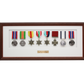 Personalised Military Medal display Frame for Eight Medals. Traditional Range.