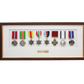 Personalised Military Medal display Frame for Eight Medals. Traditional Range.