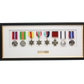 Personalised Military Medal display Frame for Eight Medals. Traditional Range.