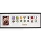 Personalised Military Medal display Frame for Seven Medals and one 6x4" Photo. Traditional Range.