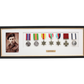 Personalised Military Medal display Frame for Seven Medals and one 6x4" Photo. Traditional Range.