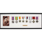 Personalised Military Medal display Frame for Eight Medals and one 6x4" Photo. Traditional Range.
