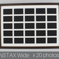 Instax Wide. Suits Twenty-five Instax wide sized Photos, Visual aperture 9.5x5.8cm. A2 Wooden Multi Aperture Frame. Portrait or Landscape. - PhotoFramesandMore - Wooden Picture Frames