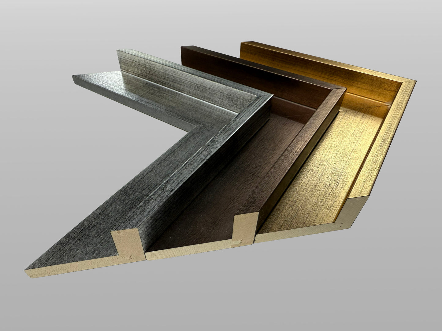 Silver Colour Wooden Tray Frames. 22mm Deep. Standard Size. Floating Effect Frames for Canvas