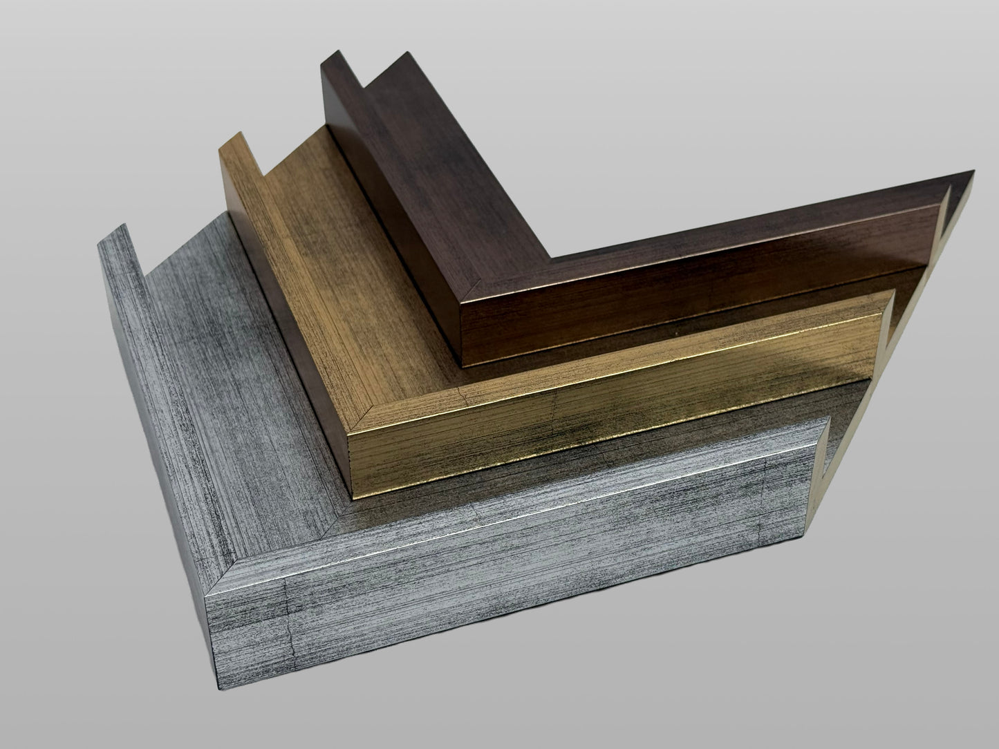 Silver Colour Wooden Tray Frames. 22mm Deep. Standard Size. Floating Effect Frames for Canvas