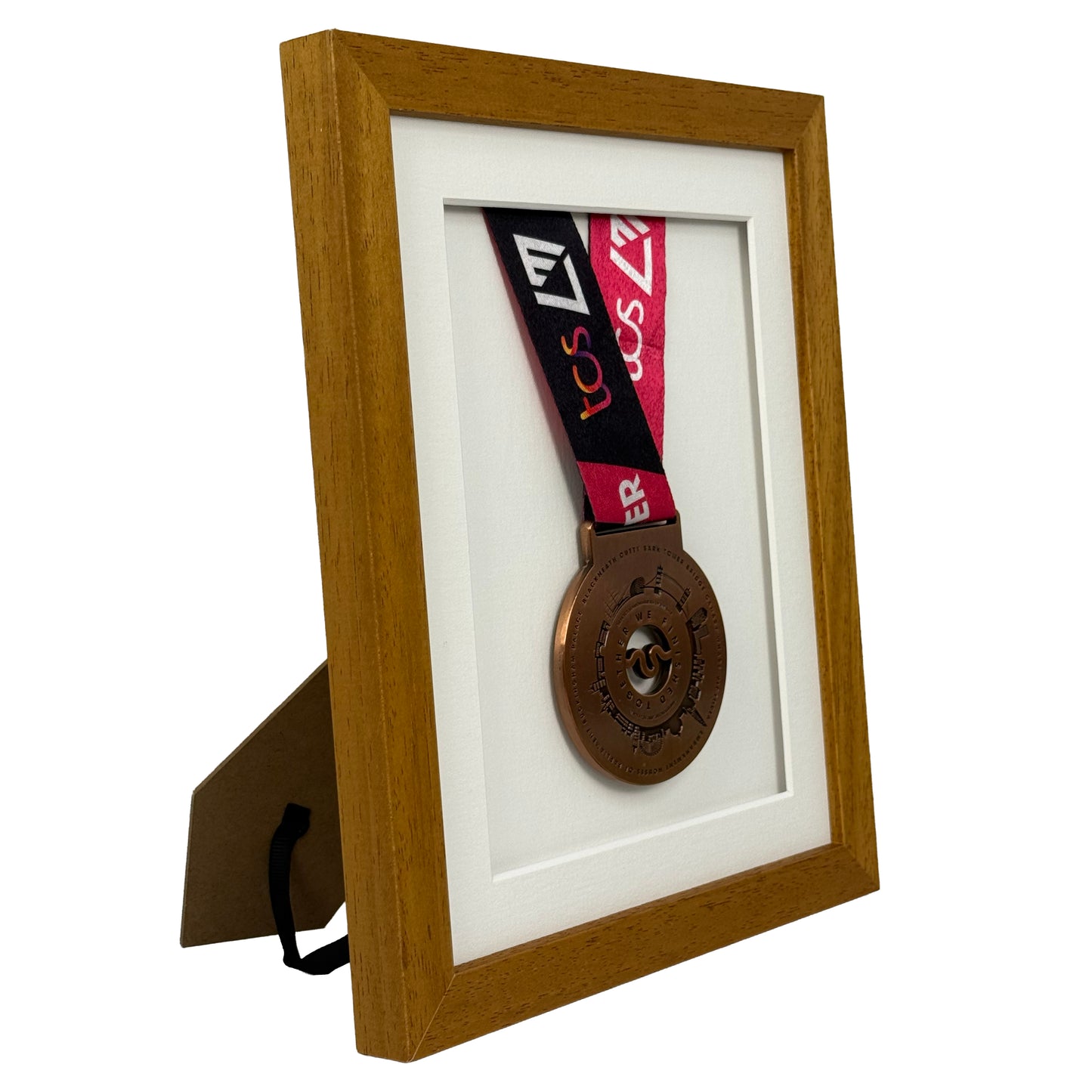 Marathon Medal Frame | Stand or Hang | Black or Oak | Wooden | Made in UK