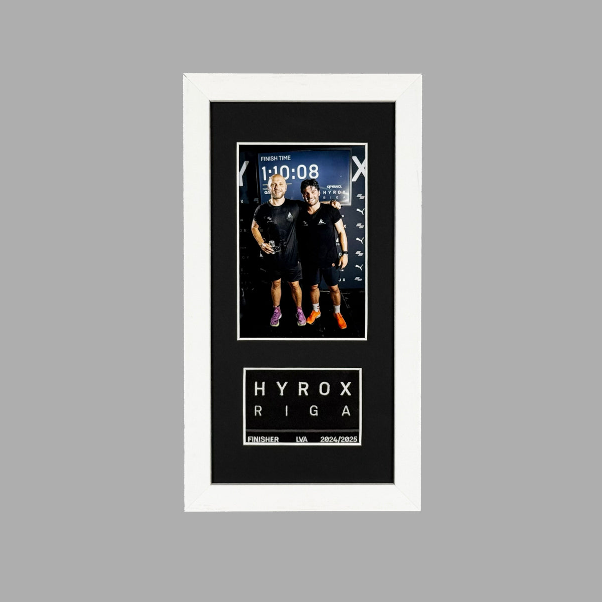Hyrox Patch & Photo Display Frame | 15x30cm | Wooden Frame |