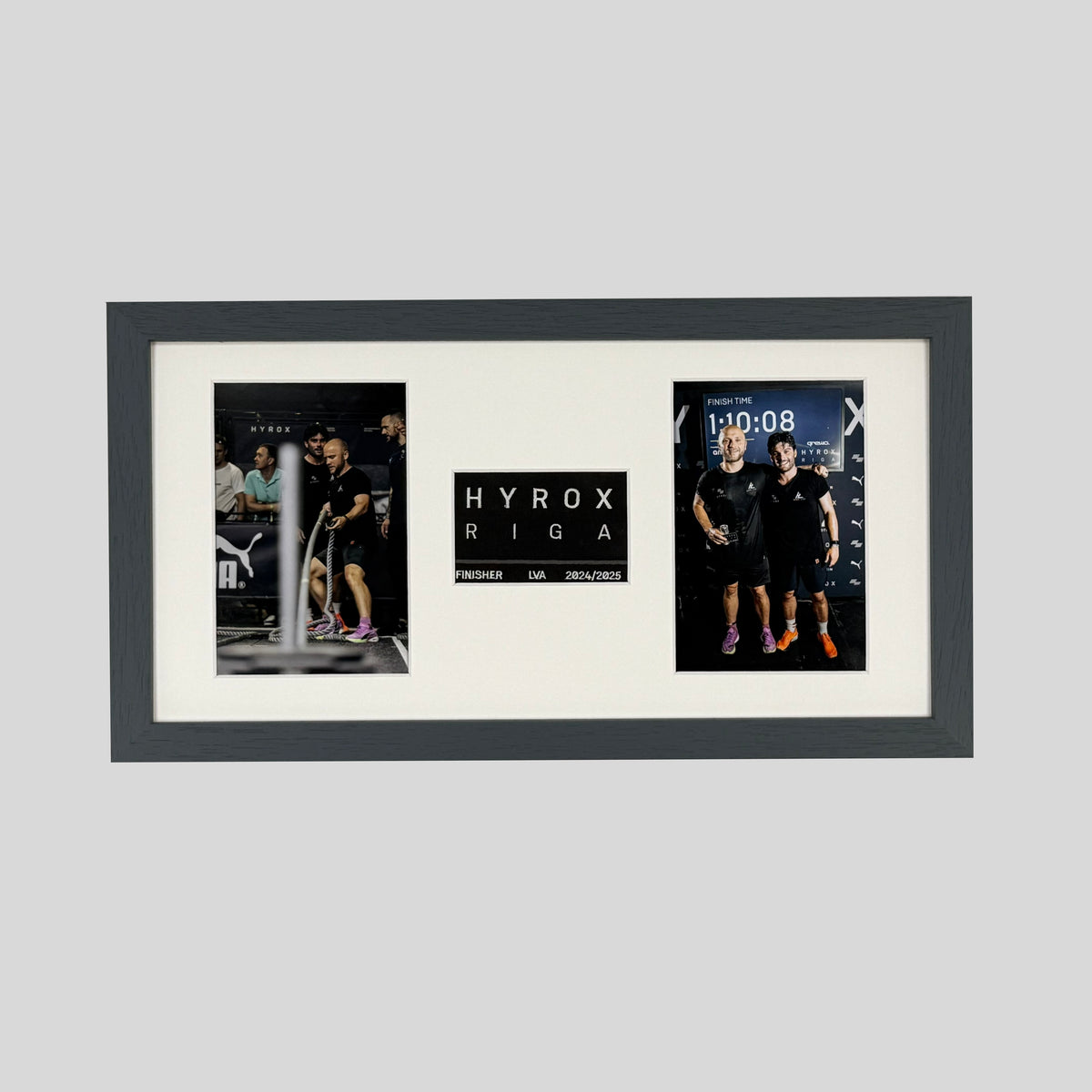 Hyrox Patch & Photo Display Frame | 20x40cm Frame | Wooden Frame |