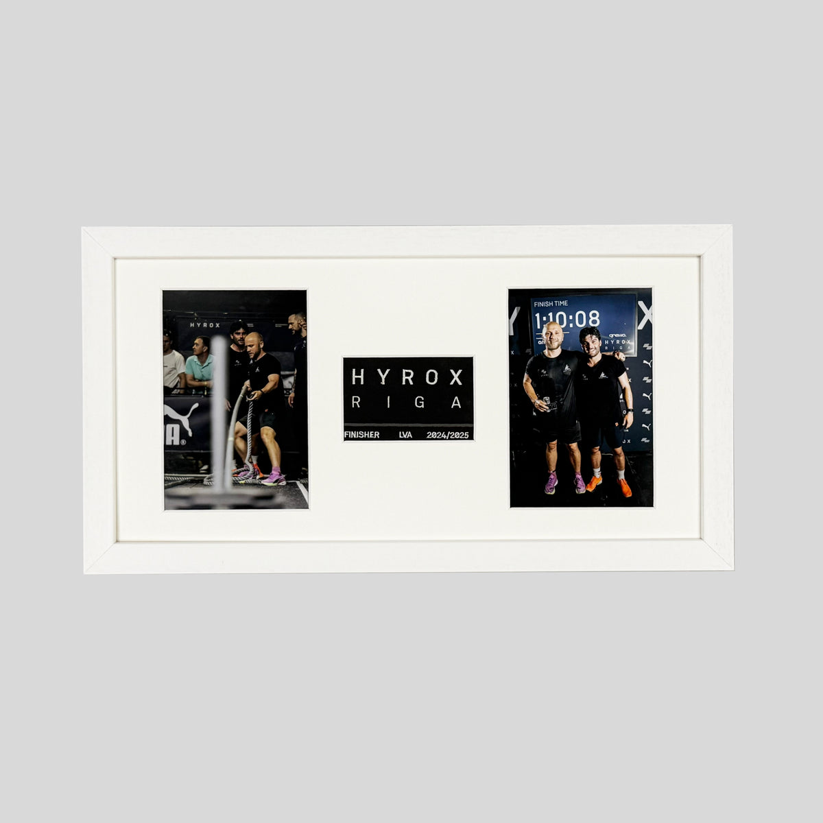 Hyrox Patch & Photo Display Frame | 20x40cm Frame | Wooden Frame |