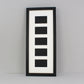 Instax Wide. Suits Five Instax wide sized Photos, Visual aperture 9.5x5.8cm. 20x50cm Wooden Multi Aperture Frame. - PhotoFramesandMore - Wooden Picture Frames