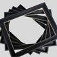 Canvas Tray Frames Multipacks  | Floating Frame | Wooden Frame for 22mm Stretched Canvas | Black White Oak | Artist Bulk Pack