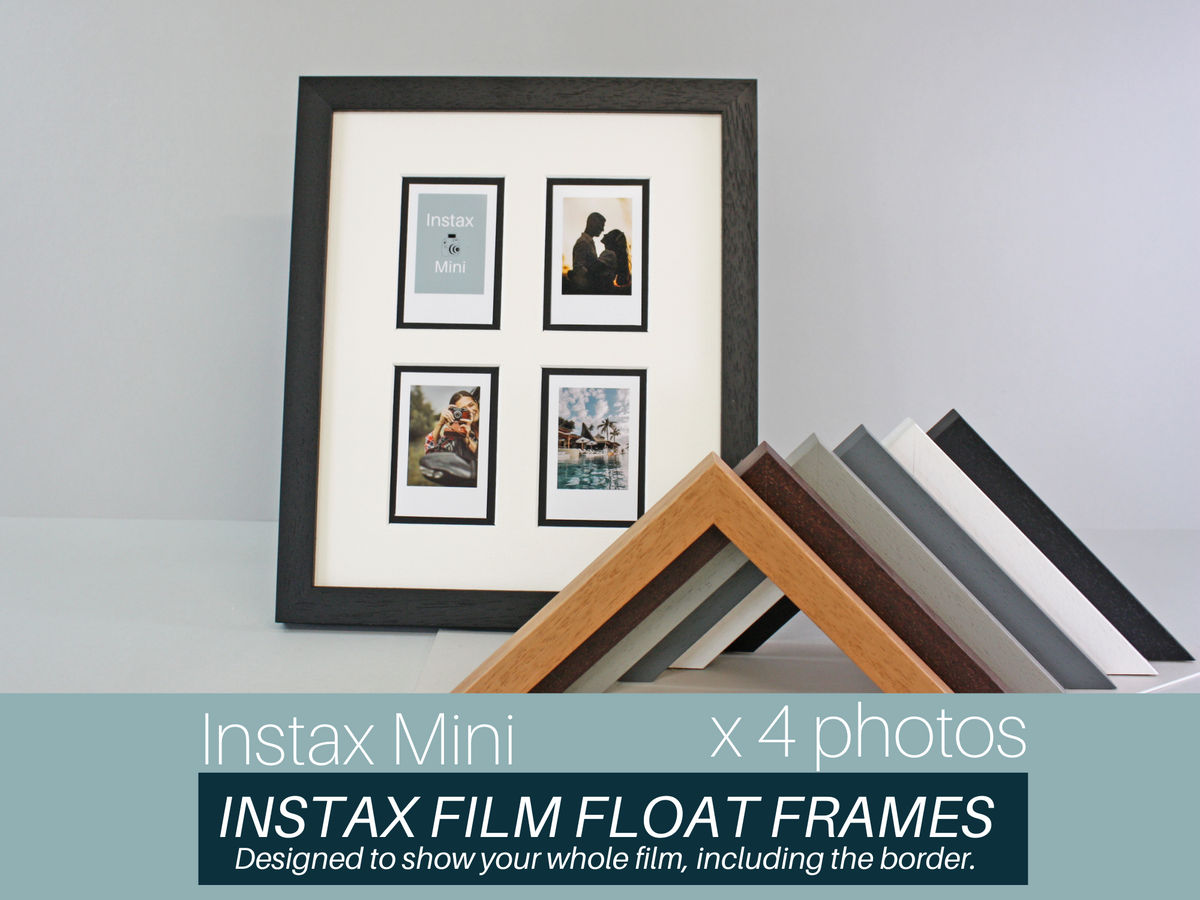 Instax Film Float Frame - Suits Four Instax Minis - PhotoFramesandMore - Wooden Picture Frames