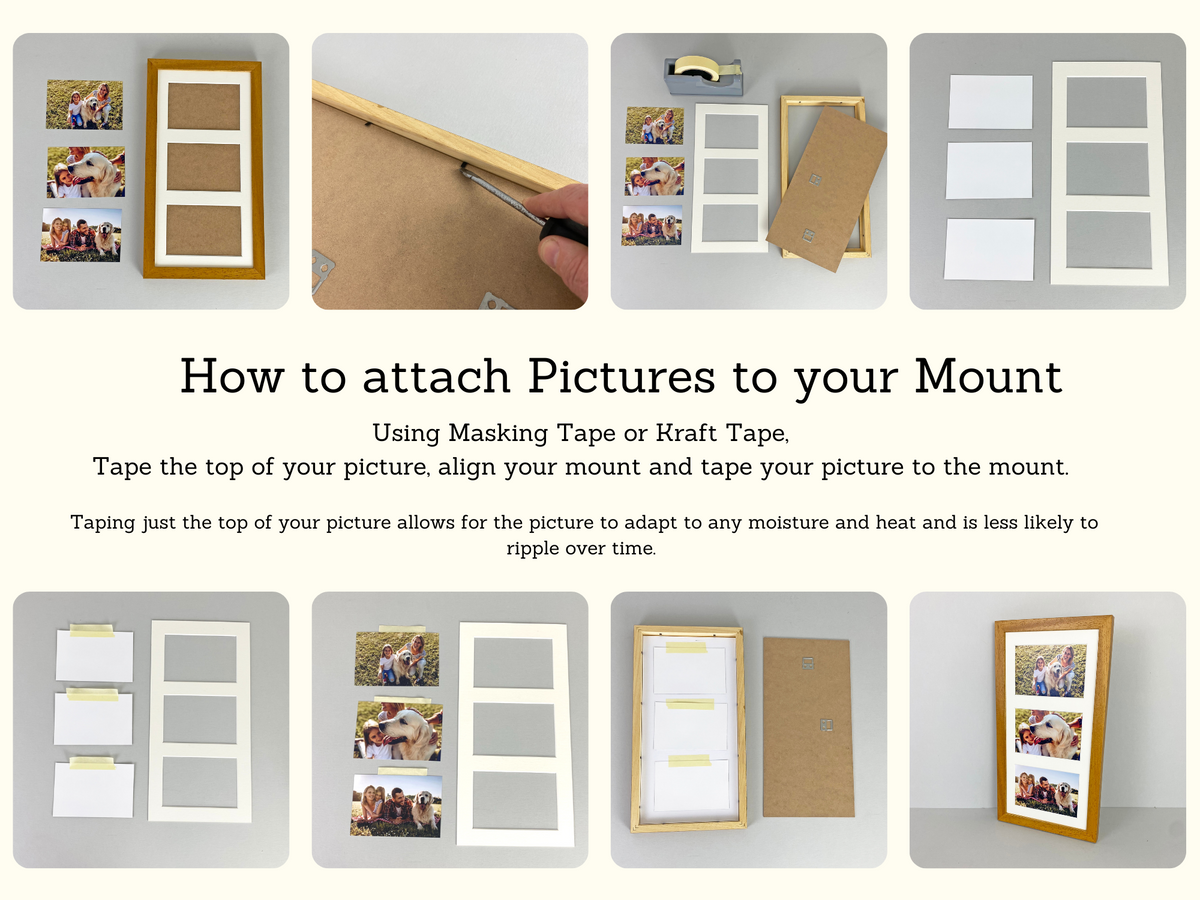 Suits Two 6x4" Photos. A4 Multi Aperture Photo Frame. - PhotoFramesandMore - Wooden Picture Frames