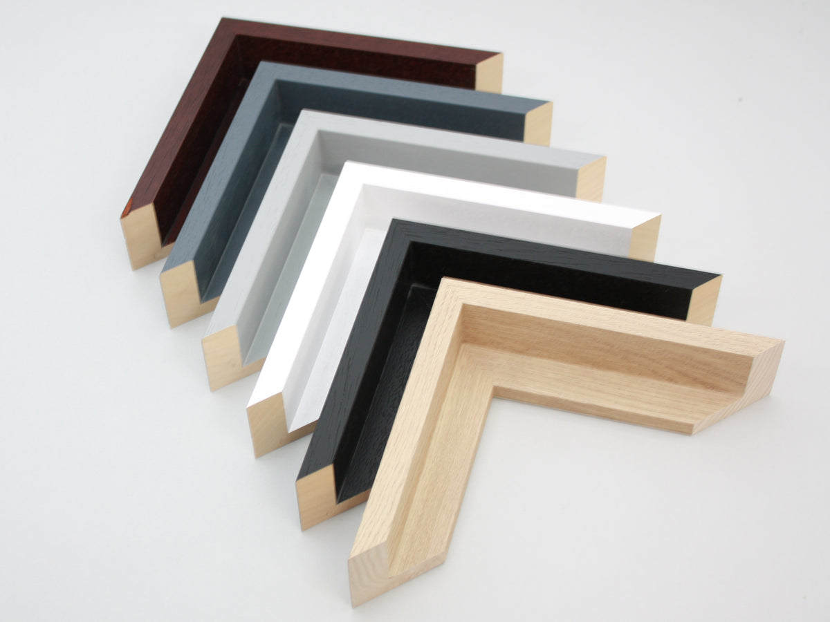 Oak Colour - 40mm Deep Canvas Tray Frames.  Standard Sizes. Floating Effect Frames for Canvases. - PhotoFramesandMore - Wooden Picture Frames
