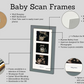 Portrait Baby Scan Frame for 6x4" photo, sonogram and text. Optional Personalisation - PhotoFramesandMore - Wooden Picture Frames