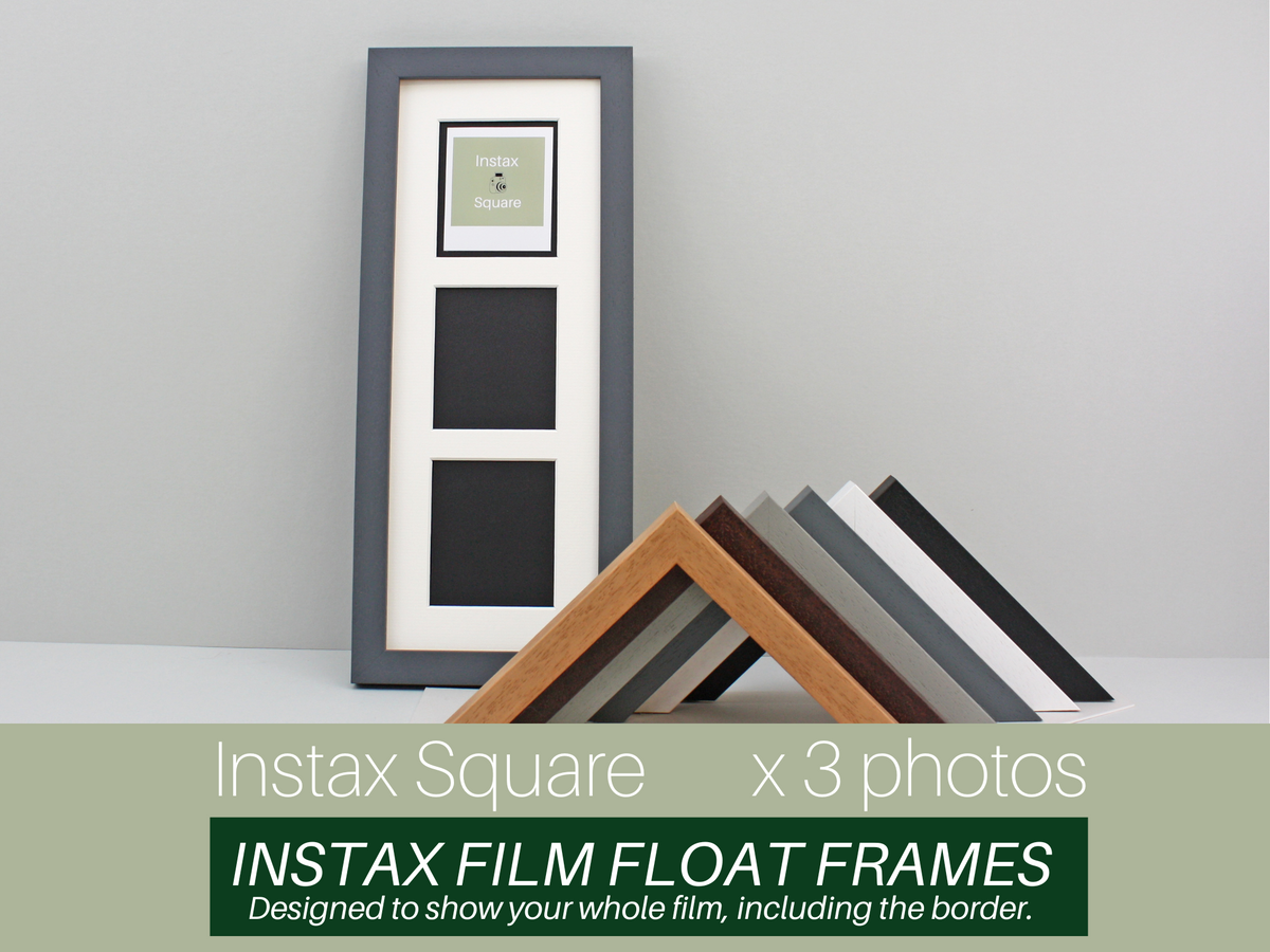 Instax Film Float Frame - Suits Three Instax Square Film - PhotoFramesandMore - Wooden Picture Frames