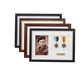 Personalised Military Medal display Frame for Two Medals and a 6x4" Photograph. Traditional Range. - PhotoFramesandMore - Wooden Picture Frames