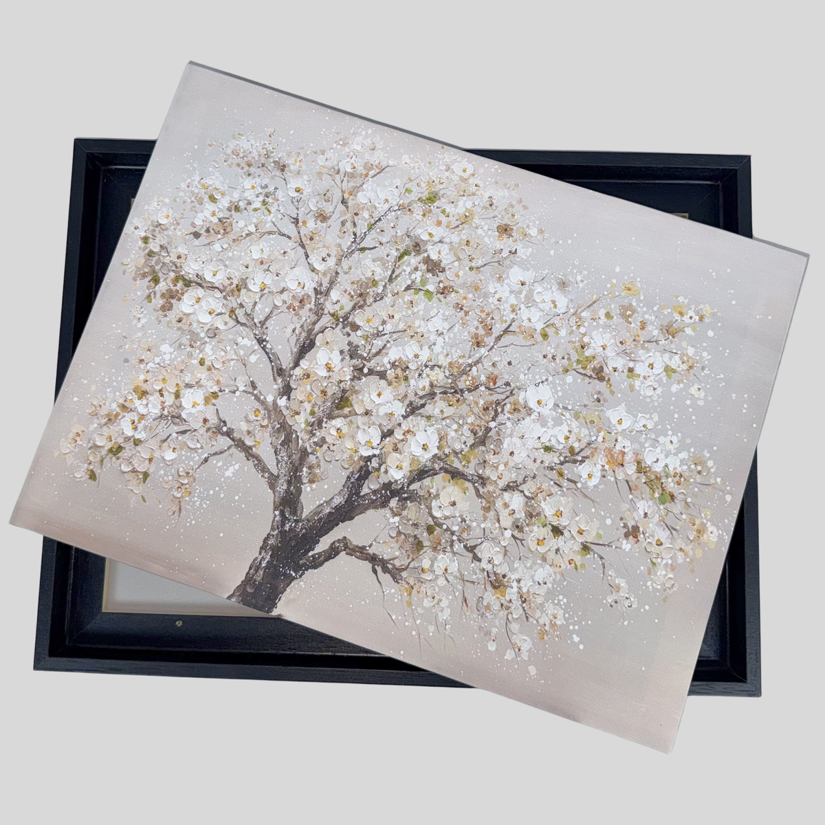 Canvas Tray Frames Multipacks  | Floating Frame | Wooden Frame for 22mm Stretched Canvas | Black White Oak | Artist Bulk Pack
