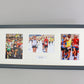 Personalised Multi Aperture frame for Three 5x7" Photos. Mixed Layout. 25x60cm. - PhotoFramesandMore - Wooden Picture Frames